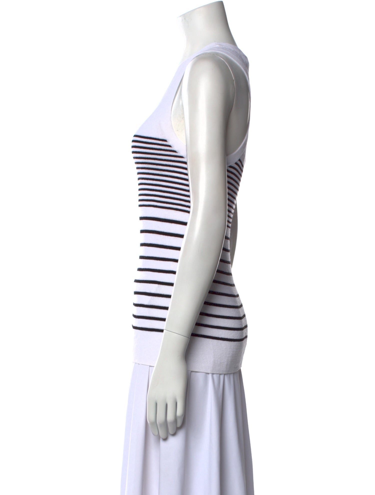 Proenza Schouler Striped Scoop Neck Top