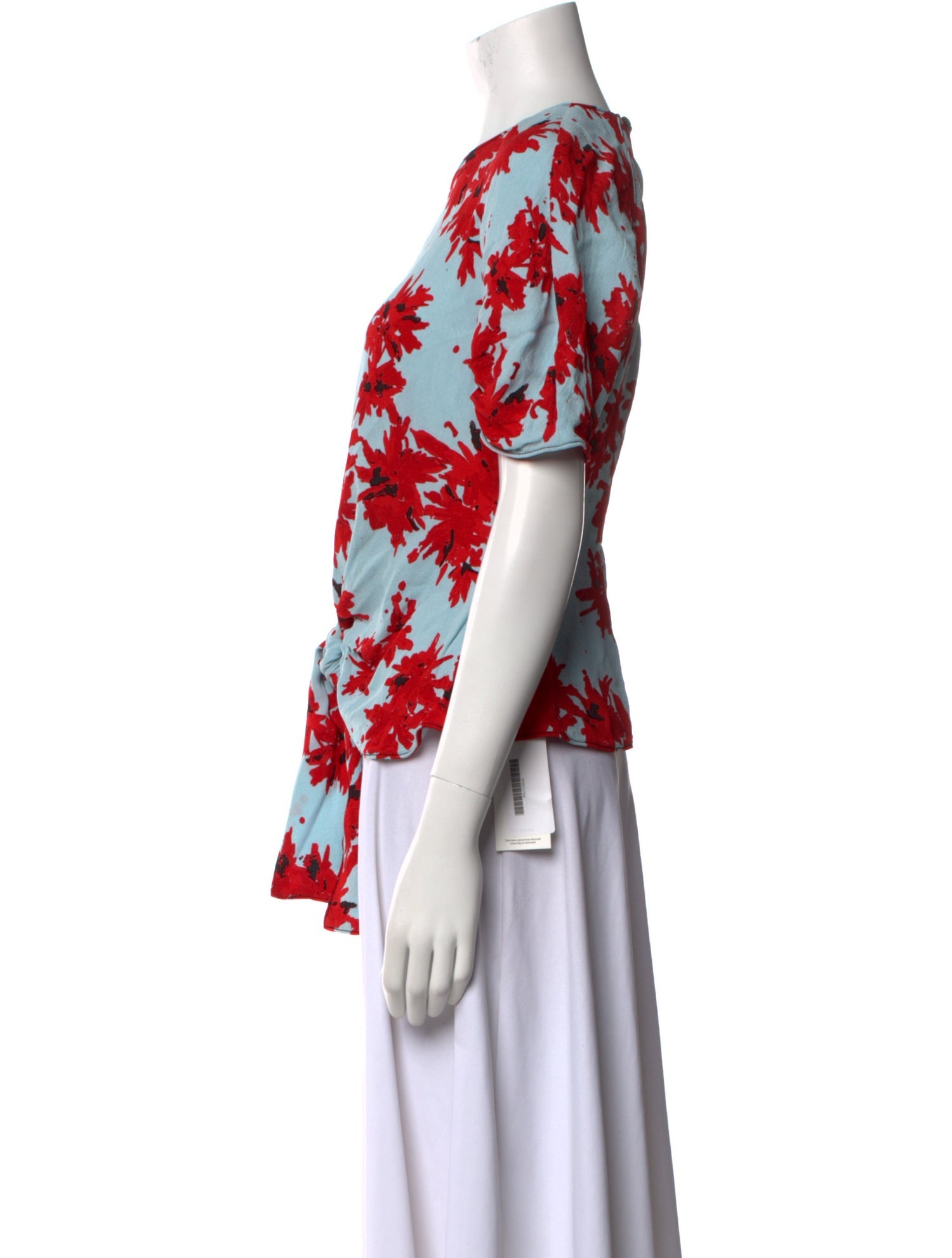 Proenza Schouler Floral Print Crew Neck Top