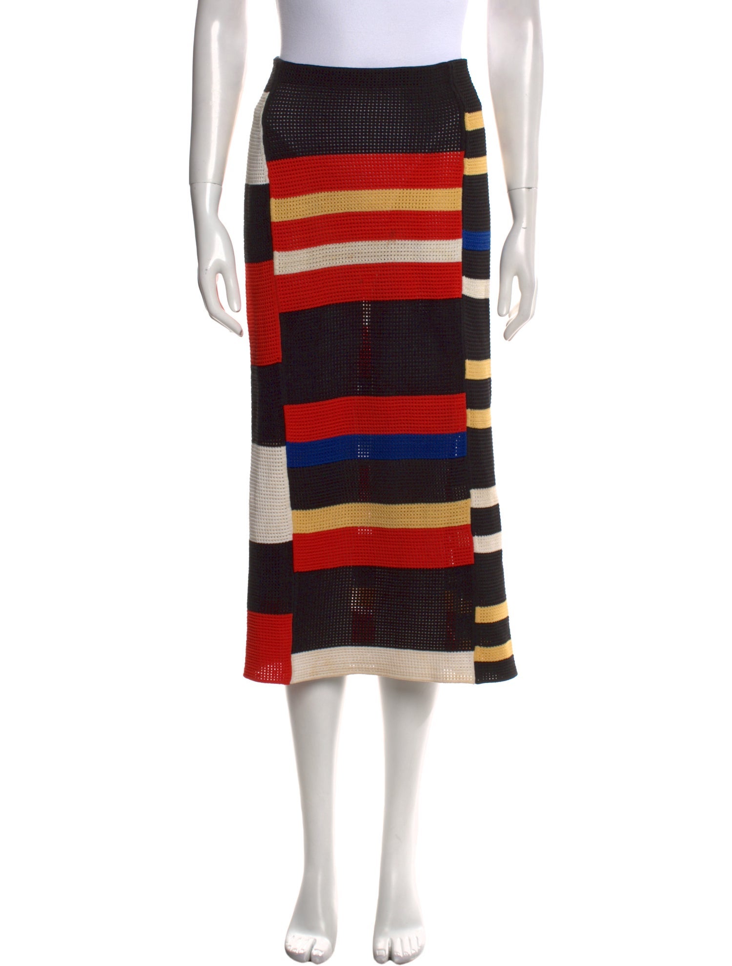 Proenza Schouler Striped Midi Length Skirt