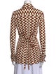 Proenza Schouler Printed Long Sleeve Button-Up Top
