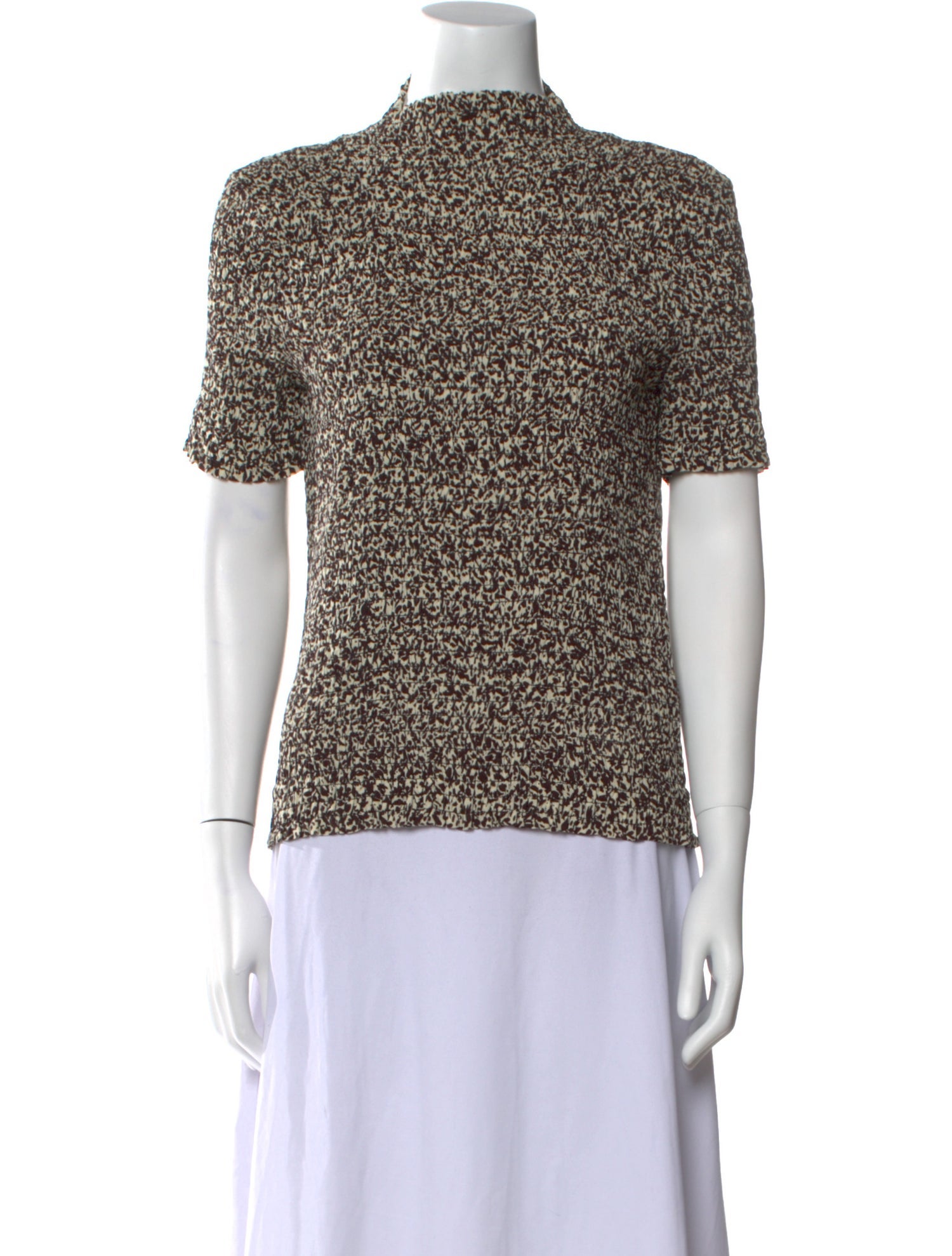 Proenza Schouler Printed Mock Neck Top