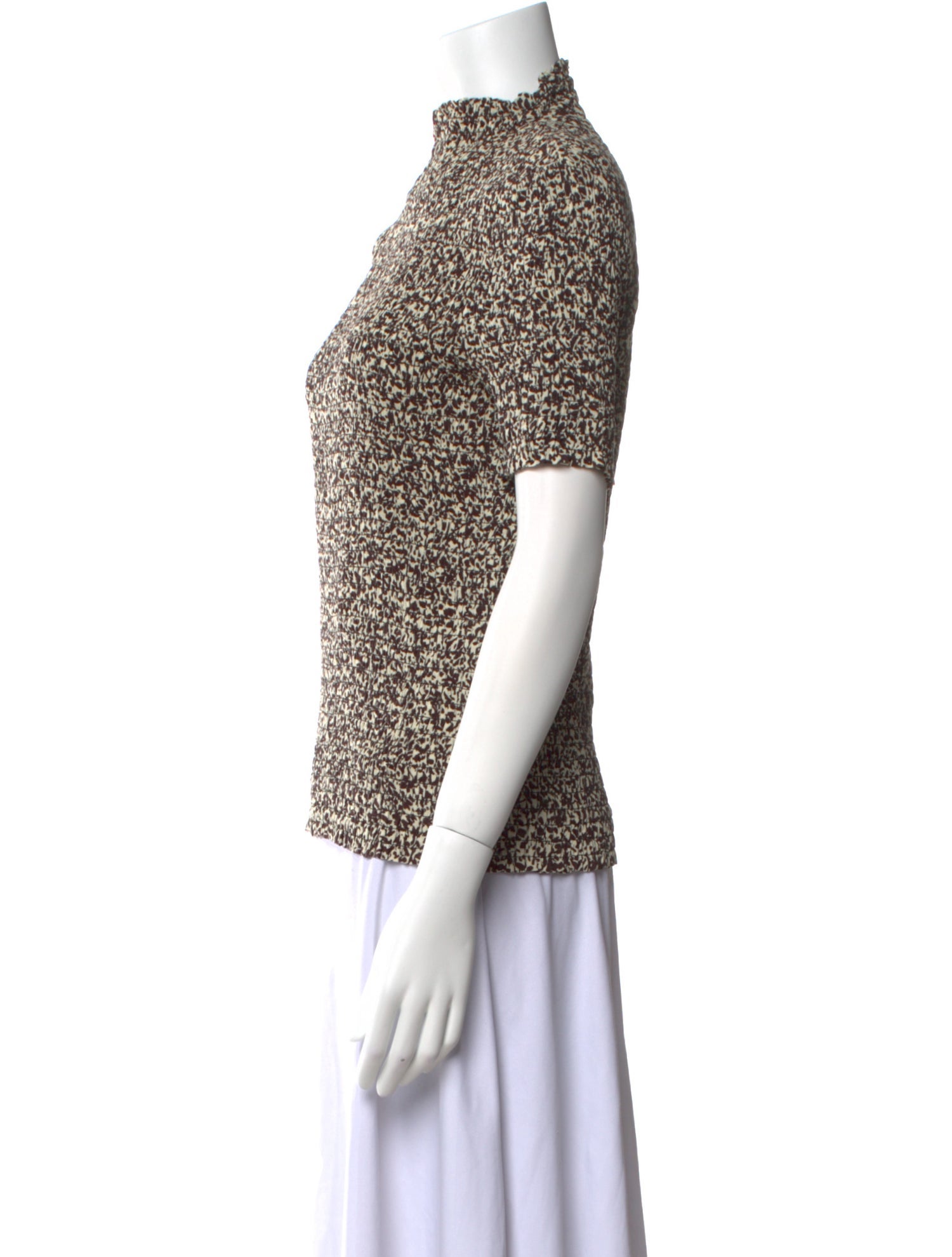 Proenza Schouler Printed Mock Neck Top