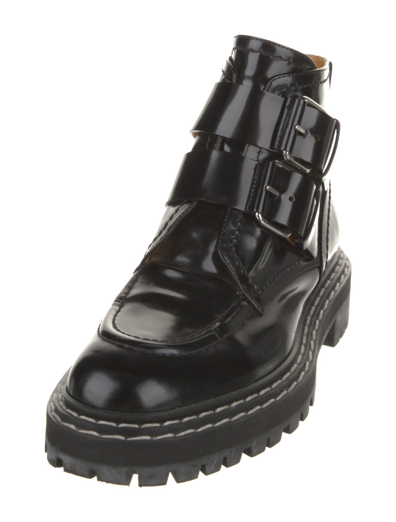 Proenza Schouler Patent Leather Combat Boots