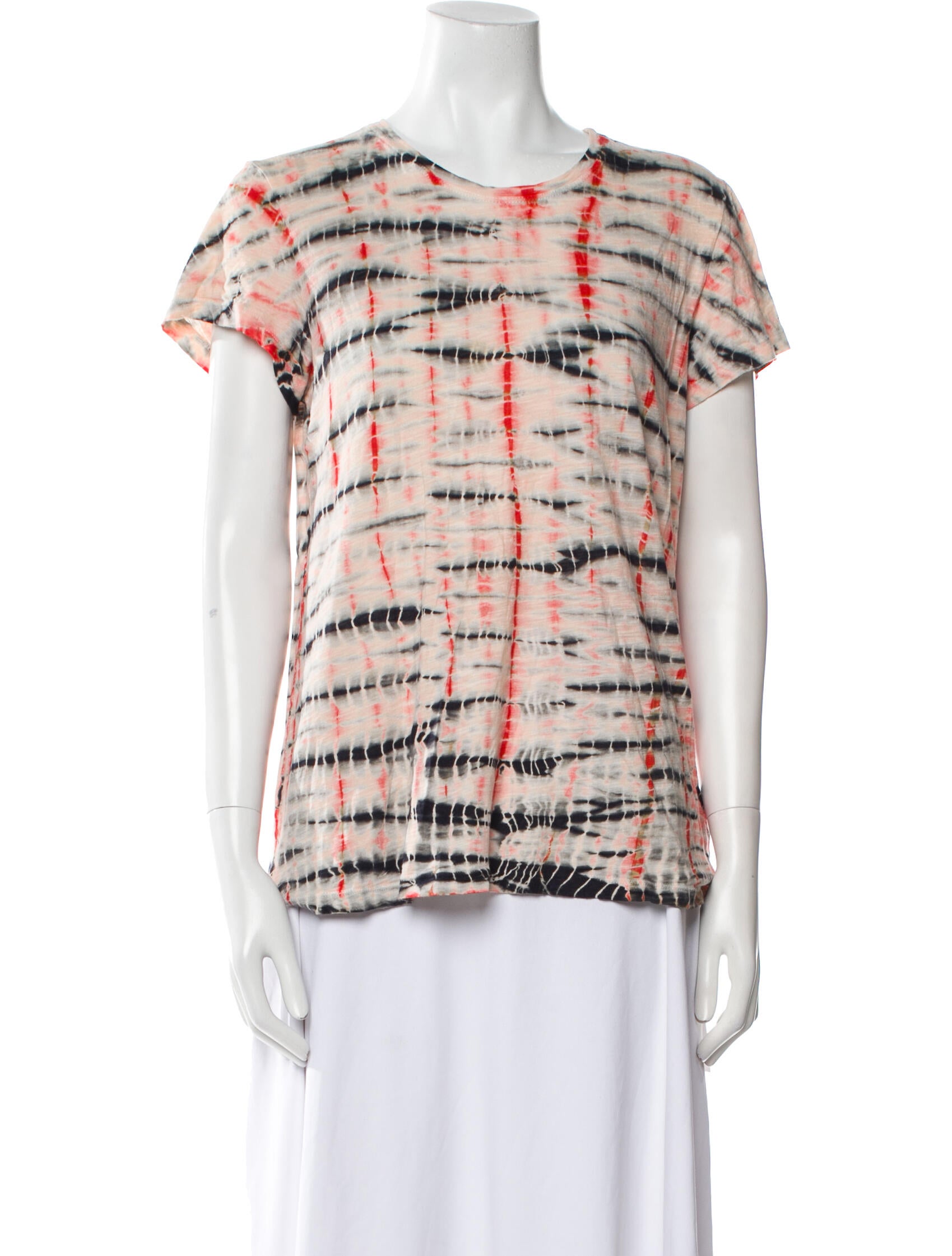Proenza Schouler Tie-Dye Print Scoop Neck T-Shirt