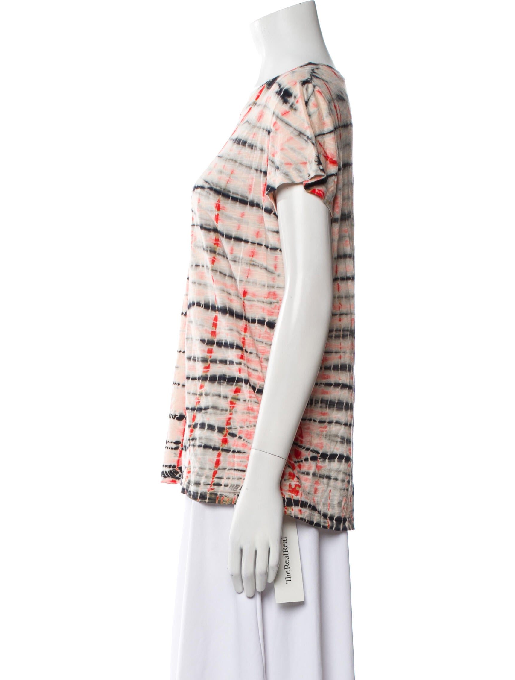 Proenza Schouler Tie-Dye Print Scoop Neck T-Shirt