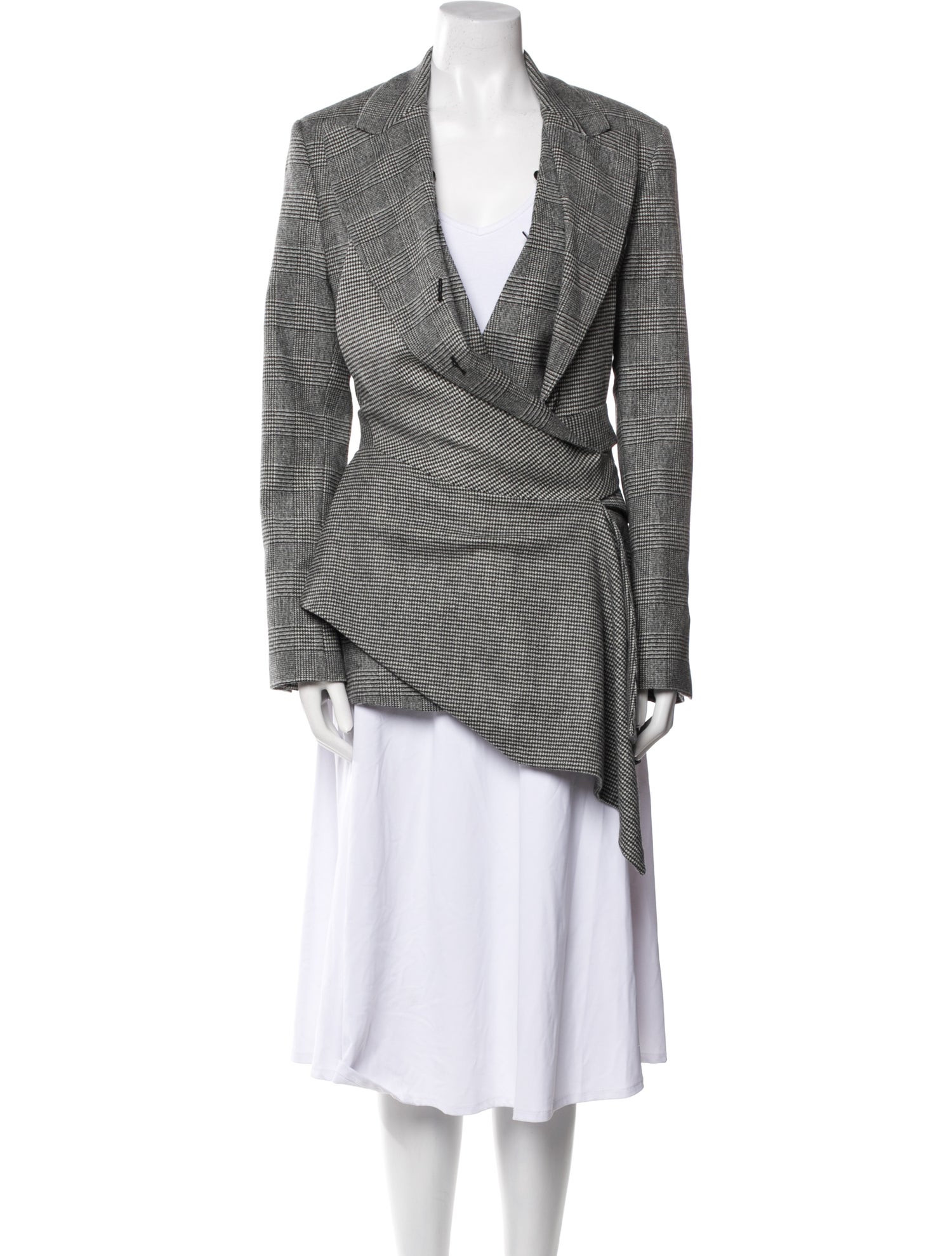 Proenza Schouler Wool Plaid Print Blazer w/ Tags