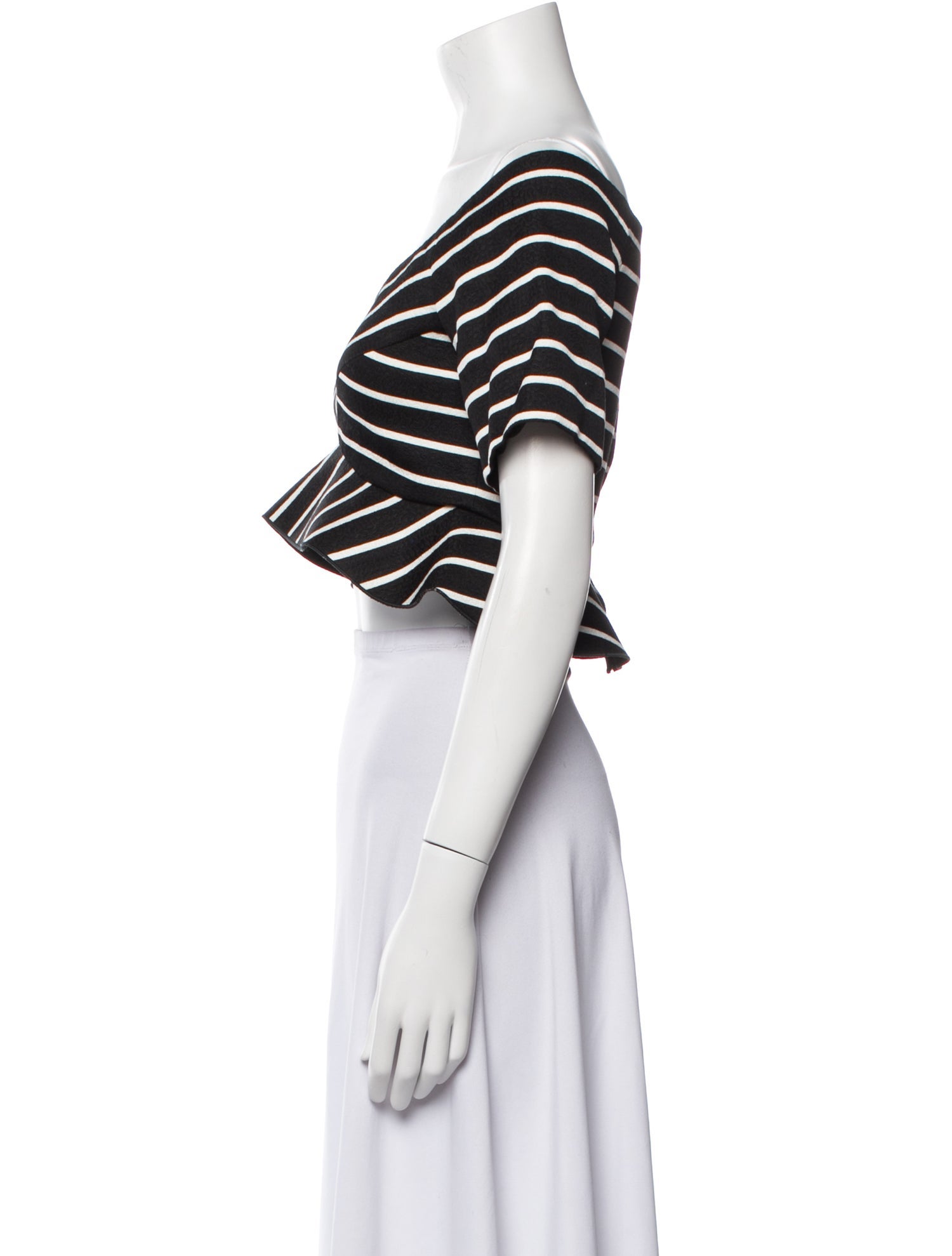 Proenza Schouler Striped Off-The-Shoulder Crop Top