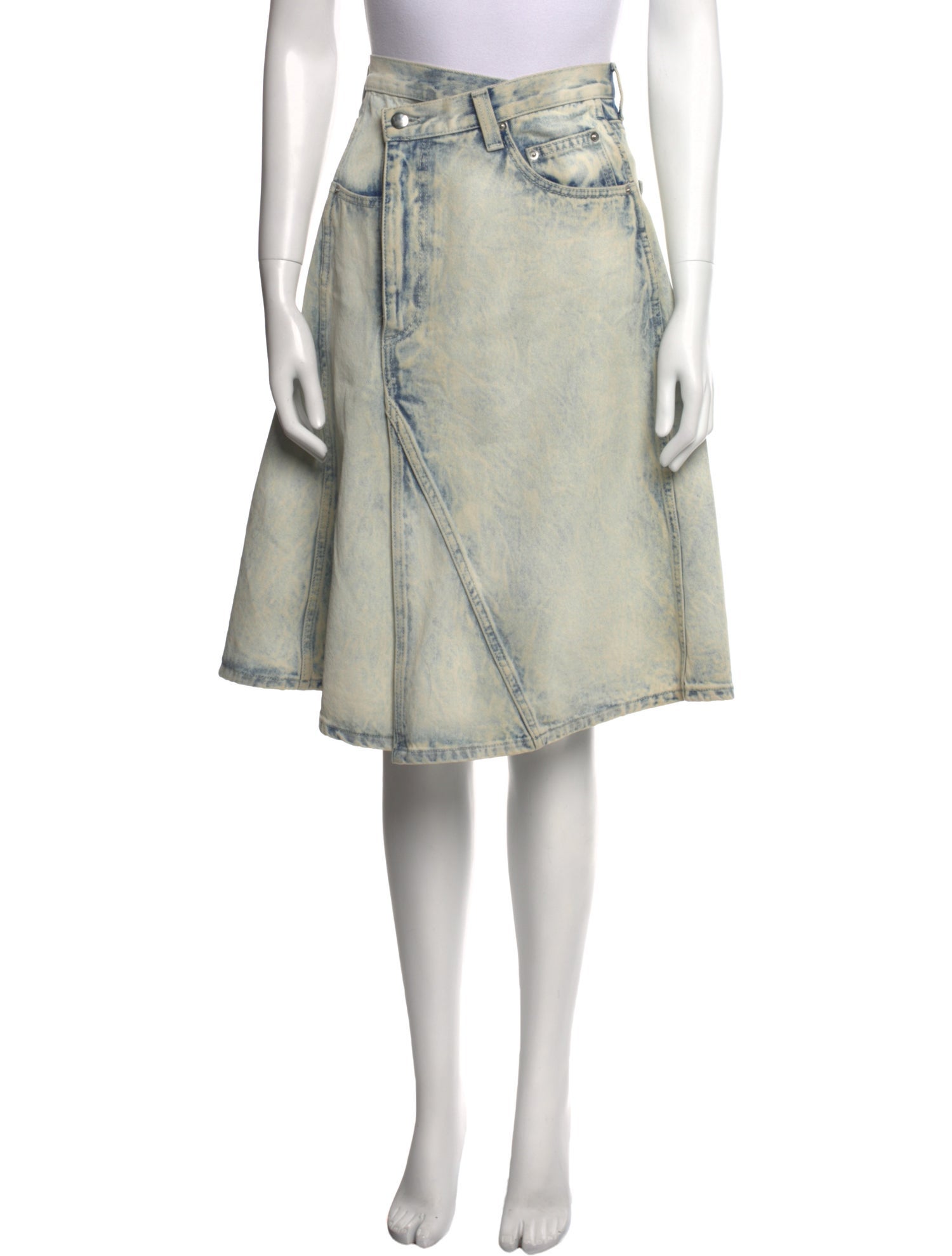 Proenza Schouler Distressed Accents Knee-Length Skirt