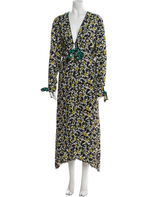 Proenza Schouler Floral Print Long Dress