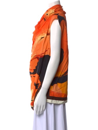 Proenza Schouler Printed Cowl Neck Blouse