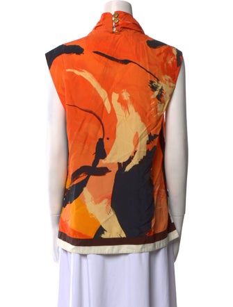 Proenza Schouler Printed Cowl Neck Blouse