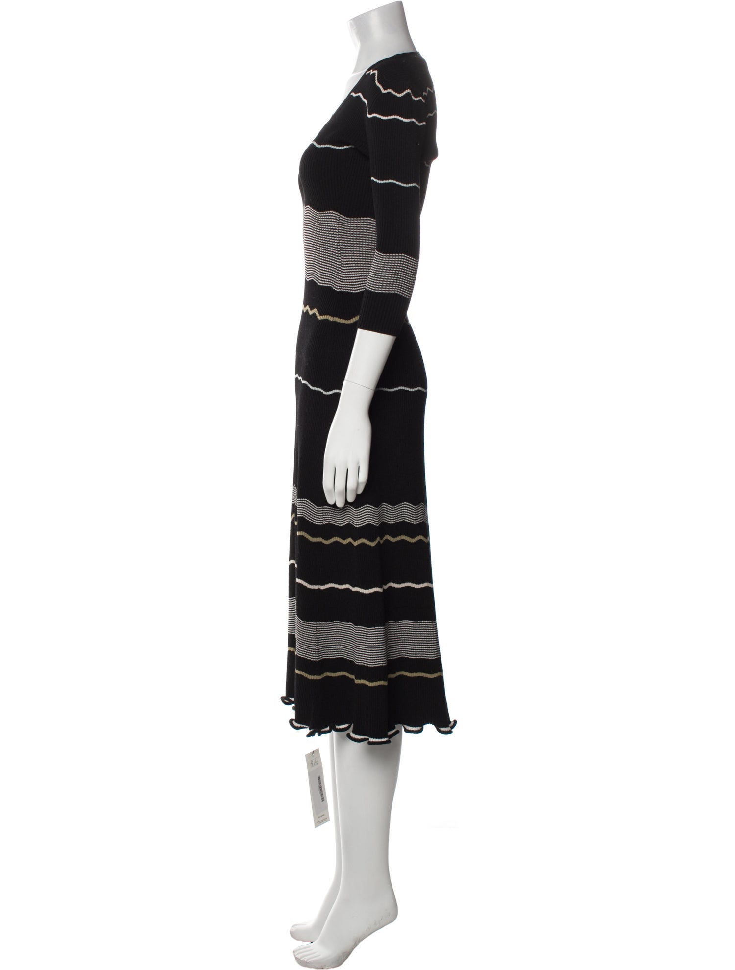 Proenza Schouler Striped Midi Length Dress