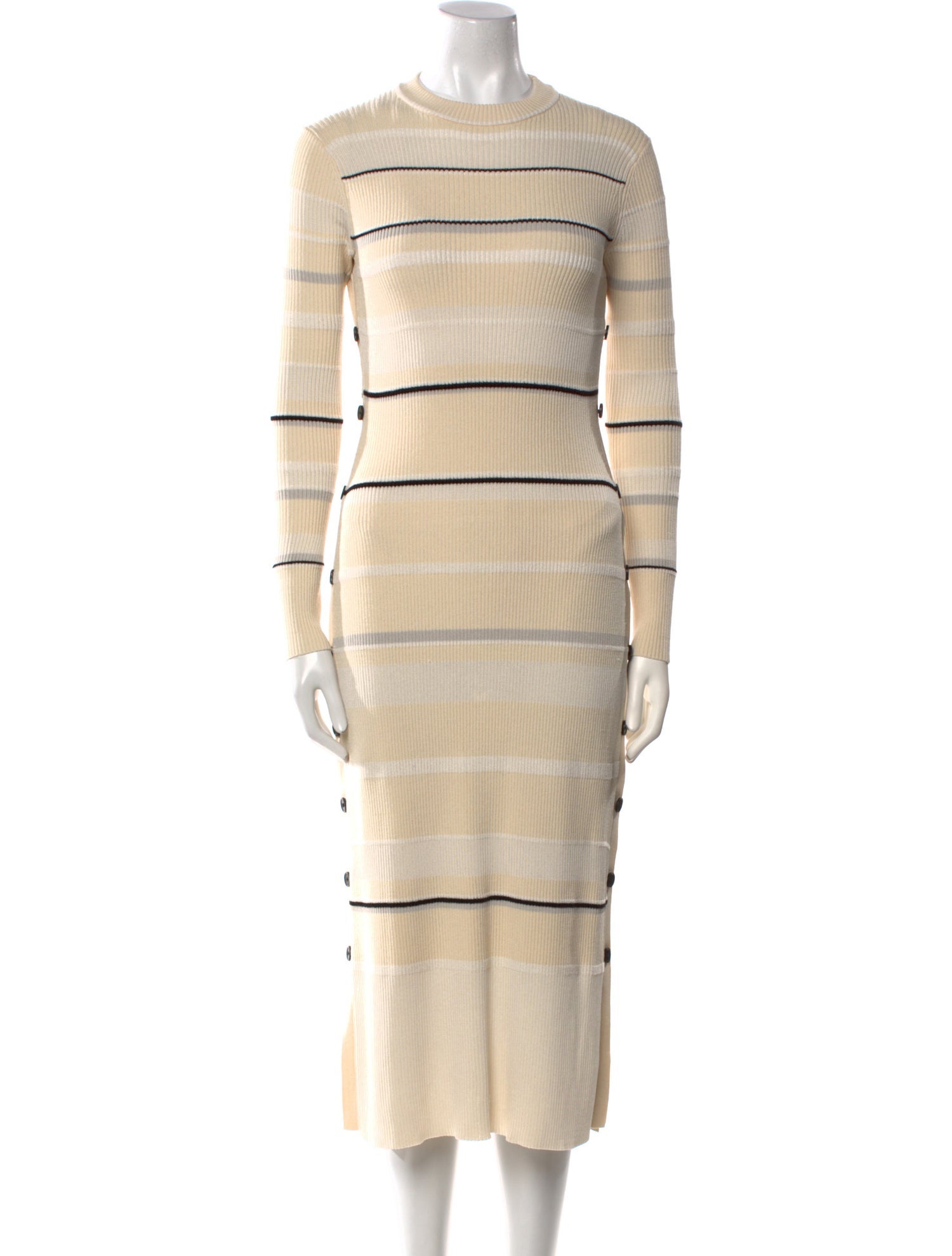 Proenza Schouler Striped Midi Length Dress