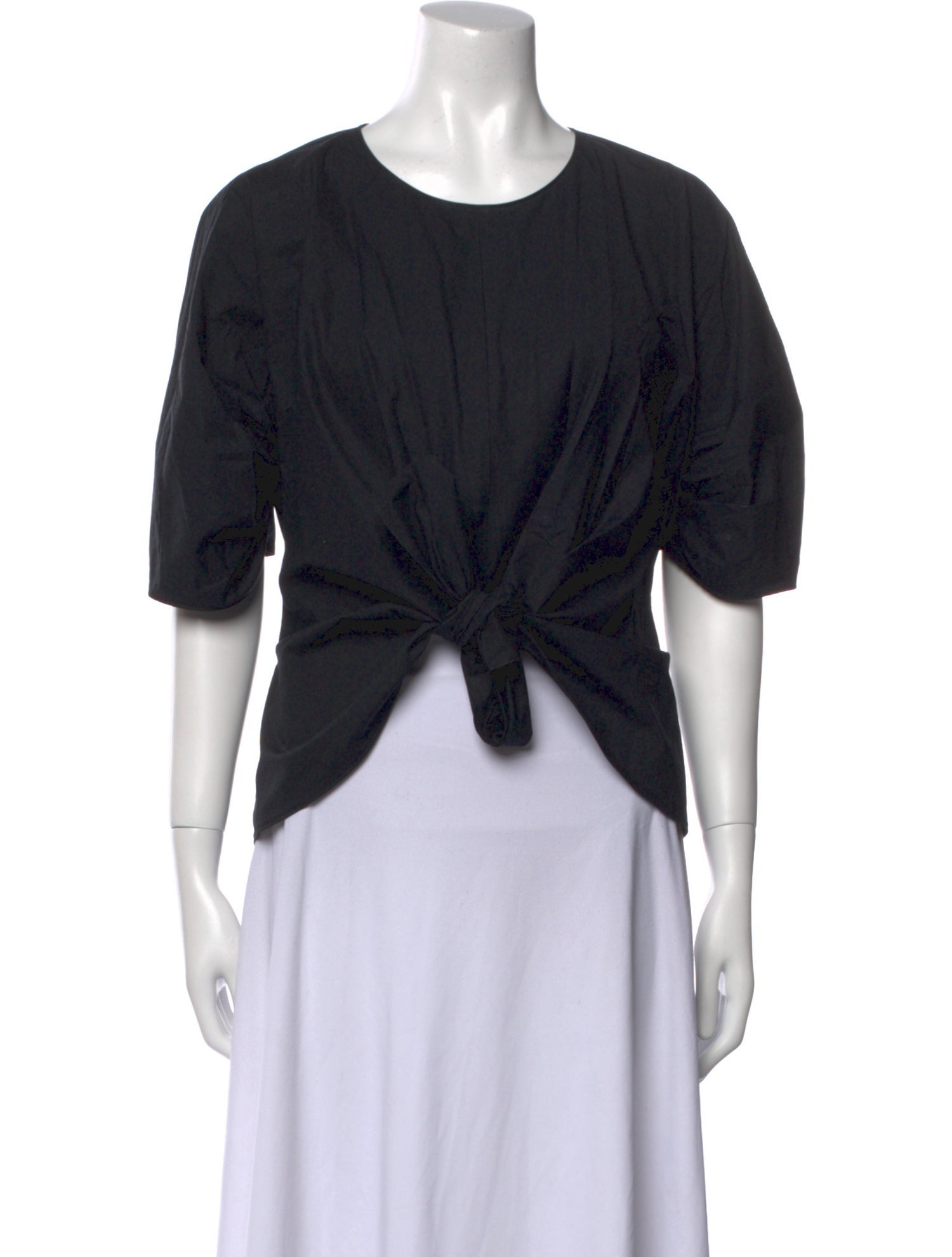 Proenza Schouler Scoop Neck Short Sleeve Crop Top