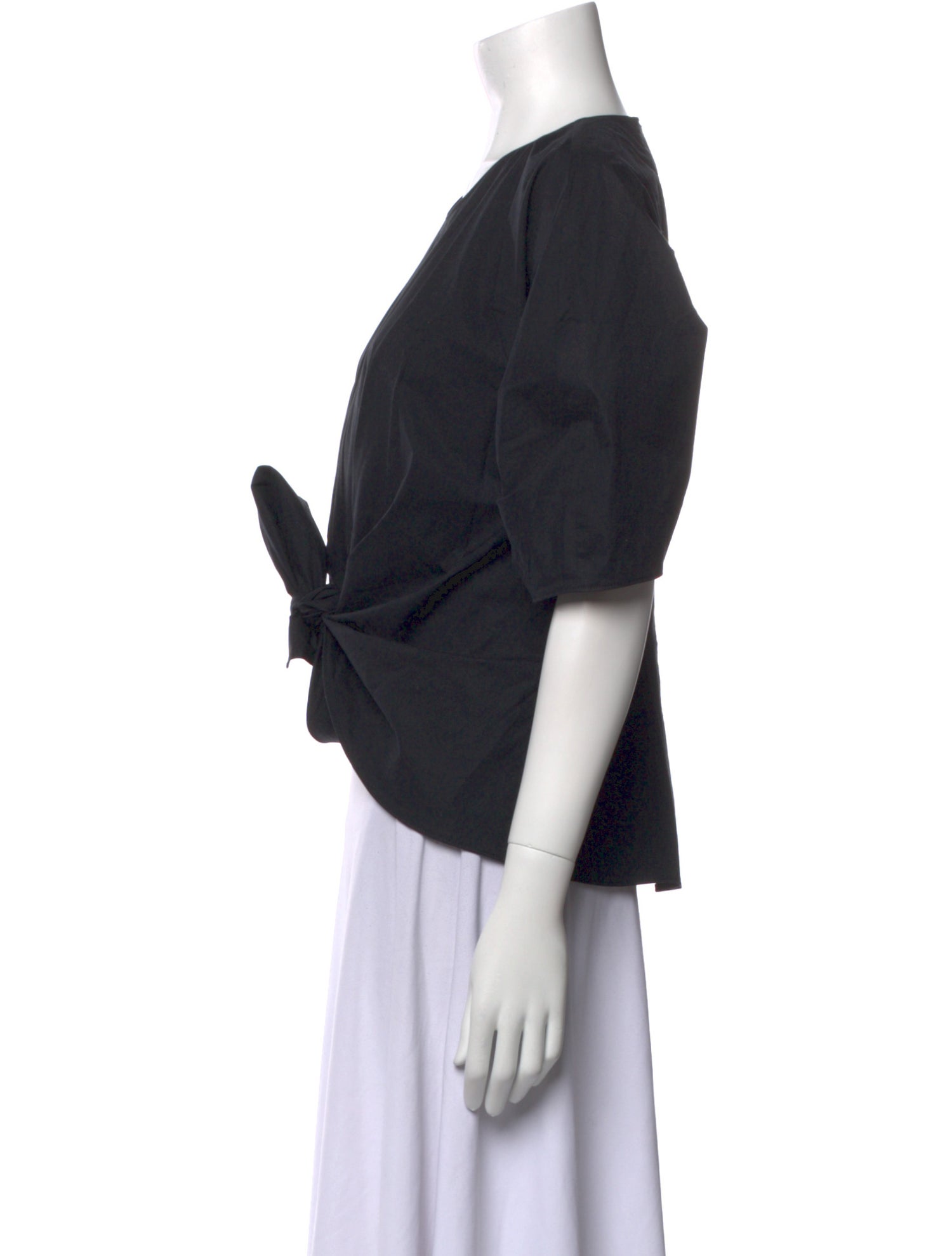 Proenza Schouler Scoop Neck Short Sleeve Crop Top