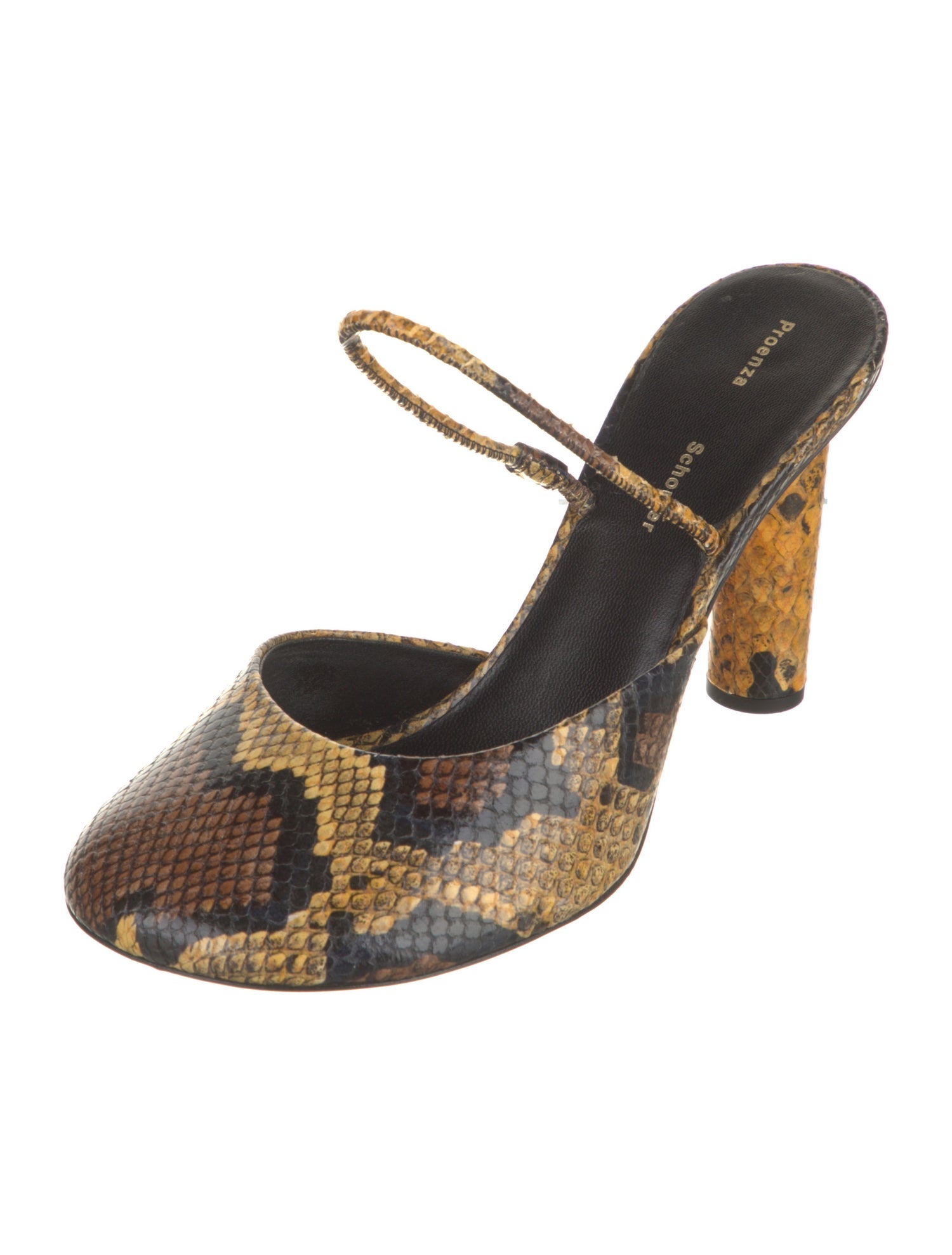 Proenza Schouler Embossed Leather Animal Print Mules