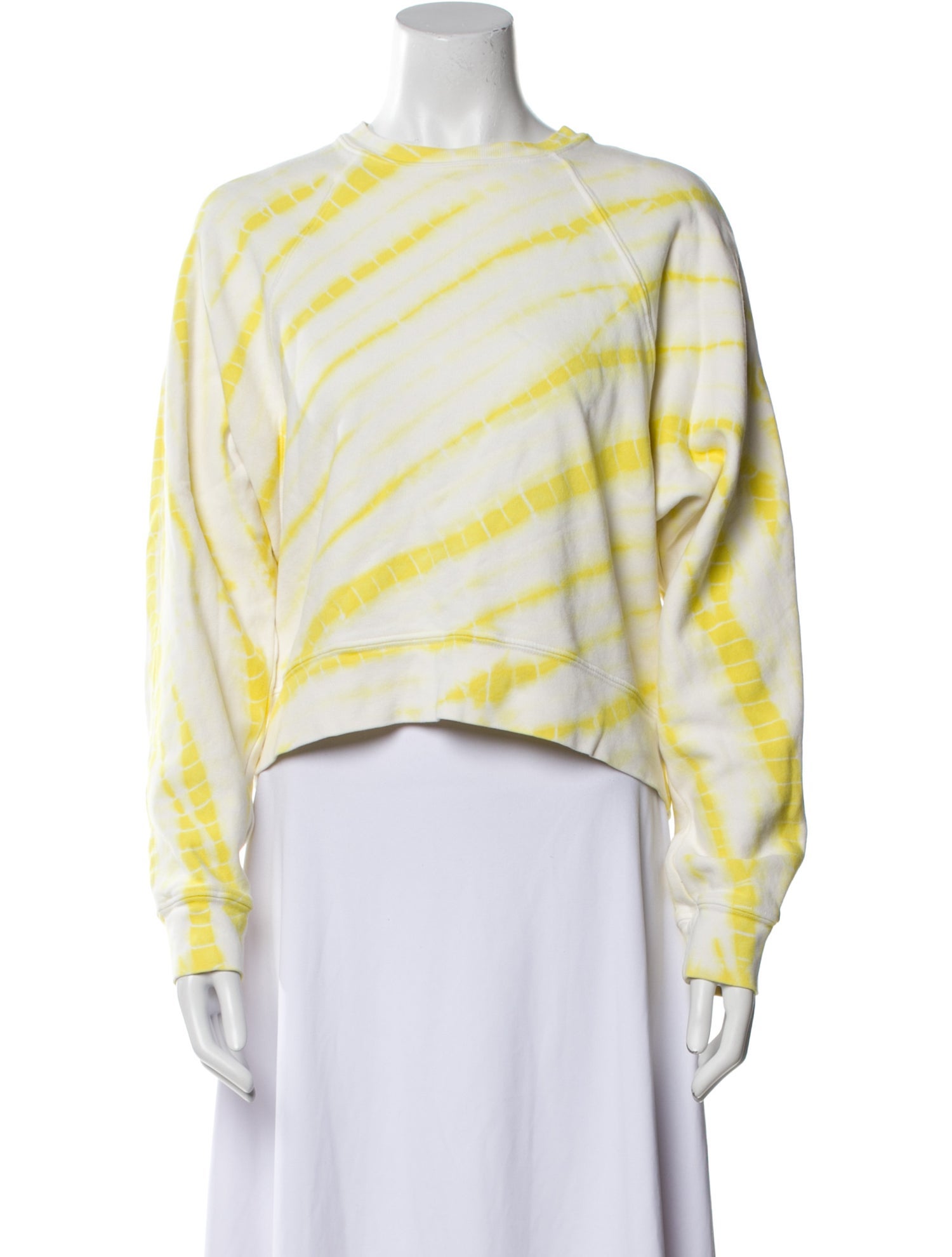 Proenza Schouler Tie-Dye Print Crew Neck Crop Top