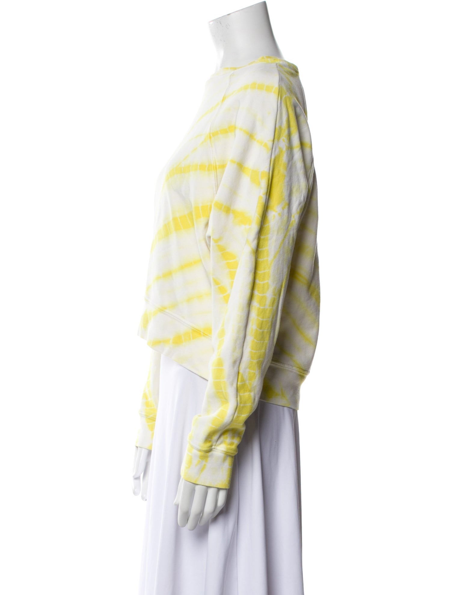 Proenza Schouler Tie-Dye Print Crew Neck Crop Top