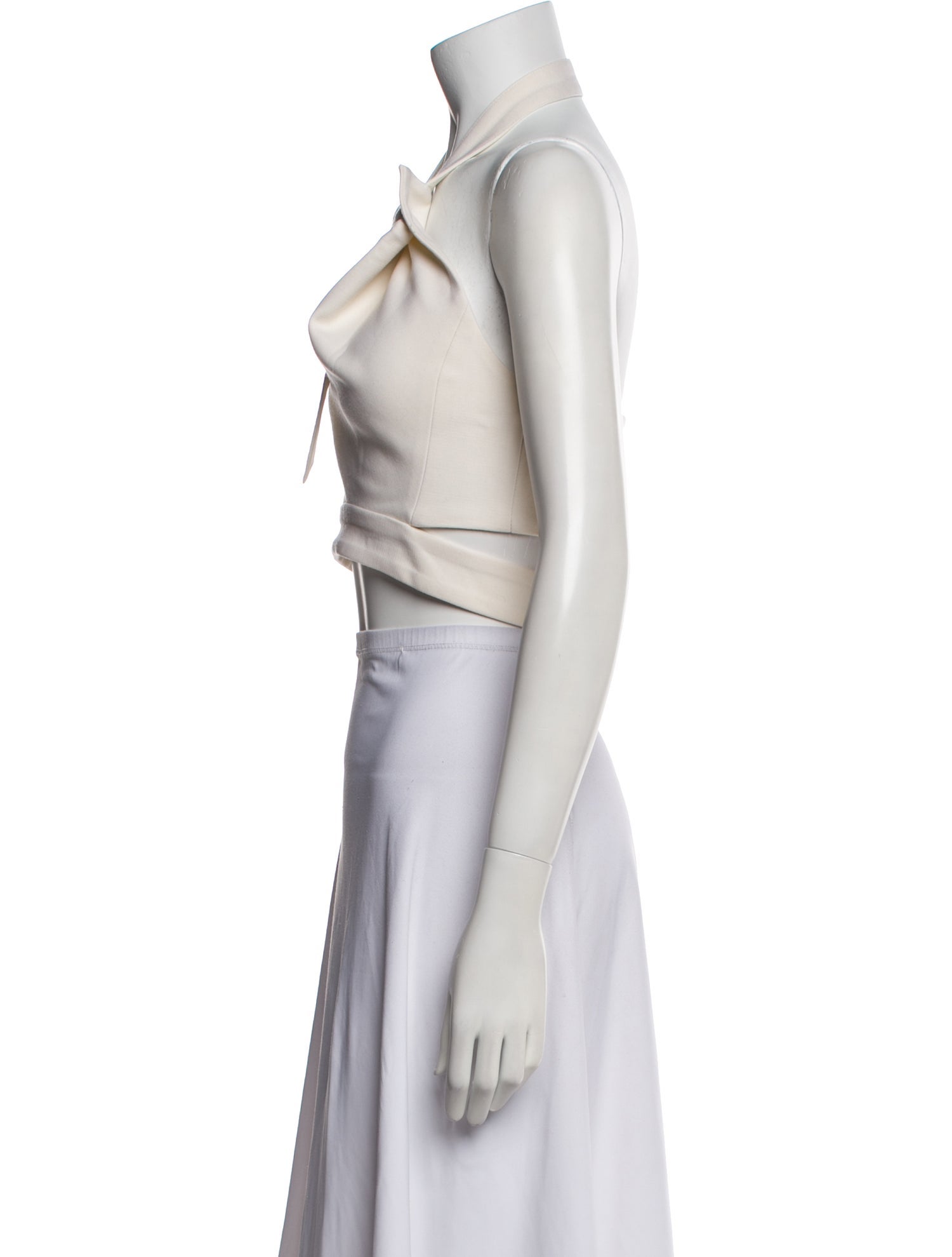 Proenza Schouler Virgin Wool Halterneck Crop Top