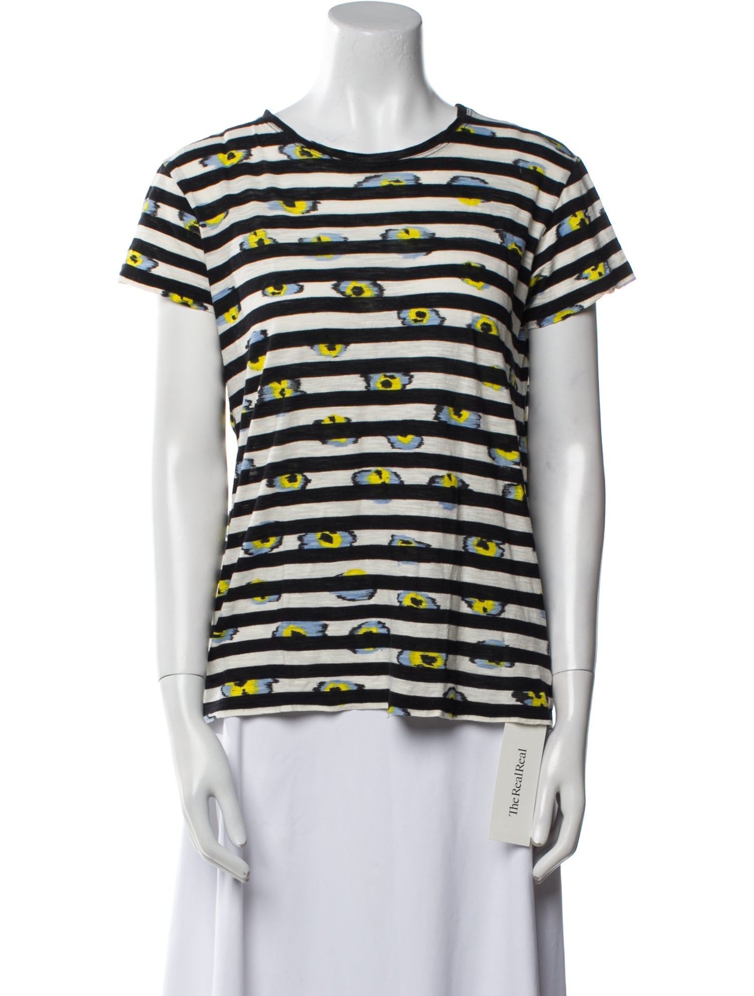 Proenza Schouler Striped Scoop Neck T-Shirt