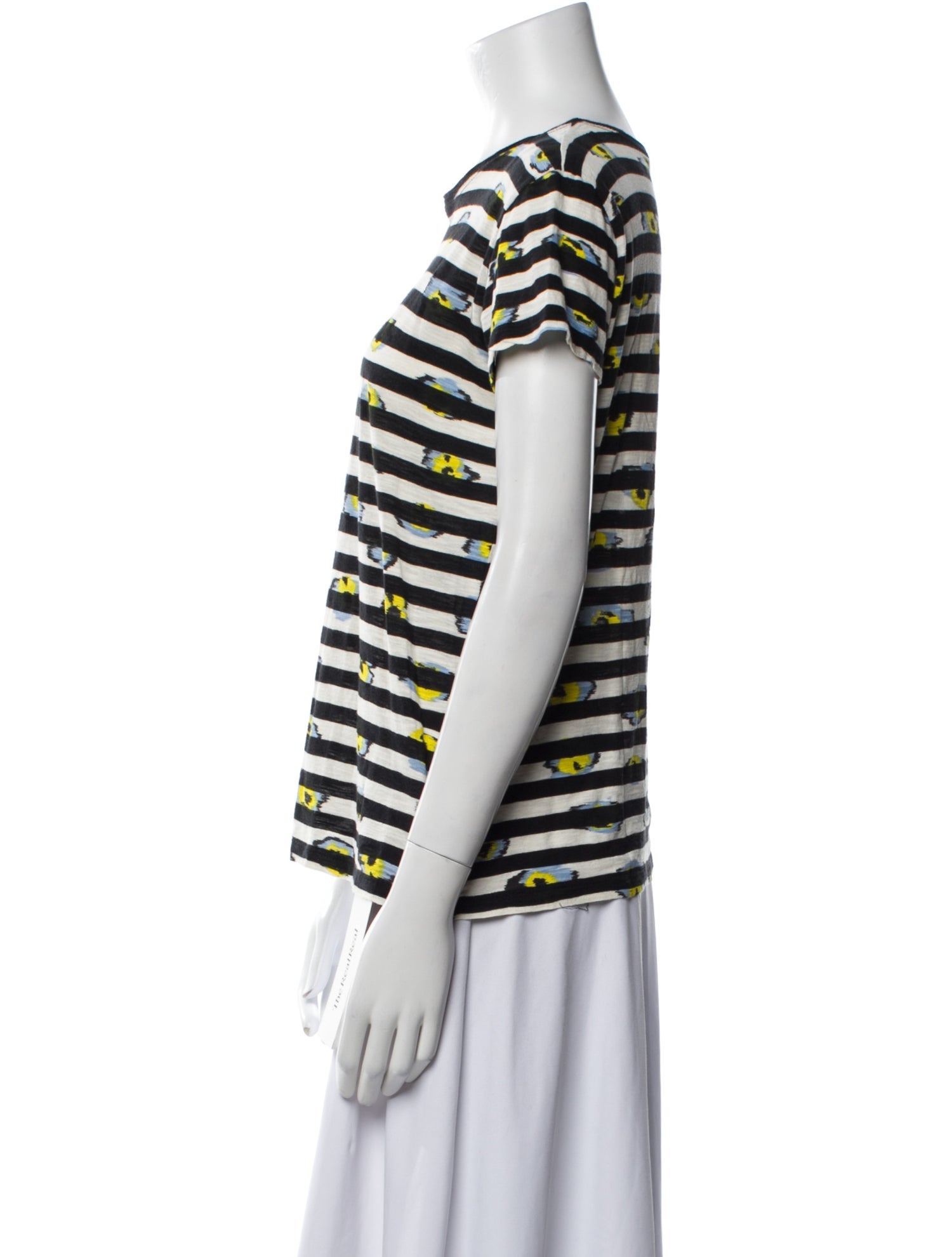 Proenza Schouler Striped Scoop Neck T-Shirt
