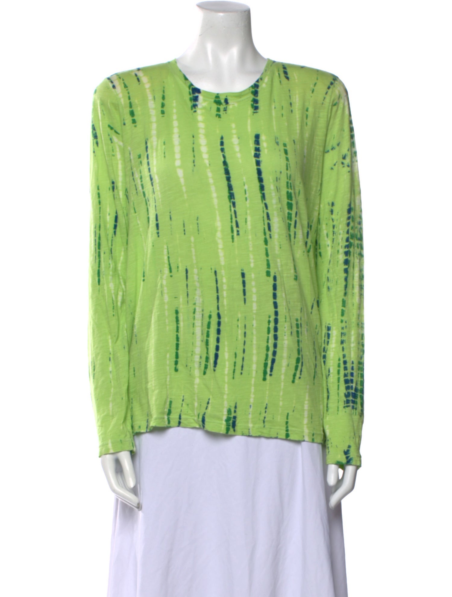 Proenza Schouler Tie-Dye Print Scoop Neck Blouse