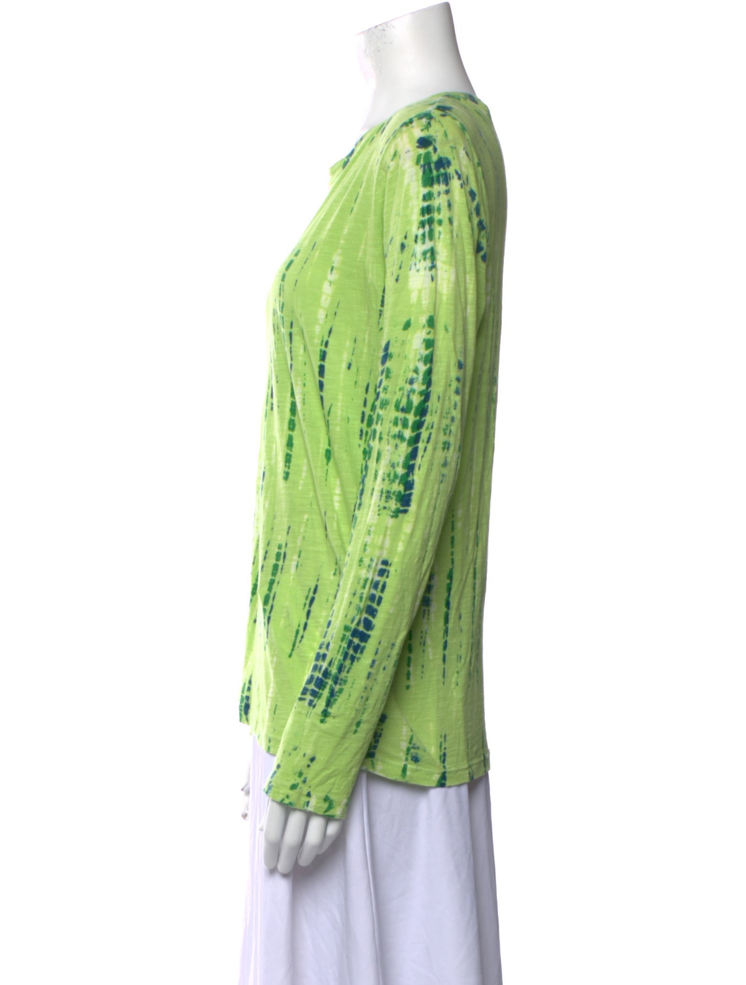 Proenza Schouler Tie-Dye Print Scoop Neck Blouse