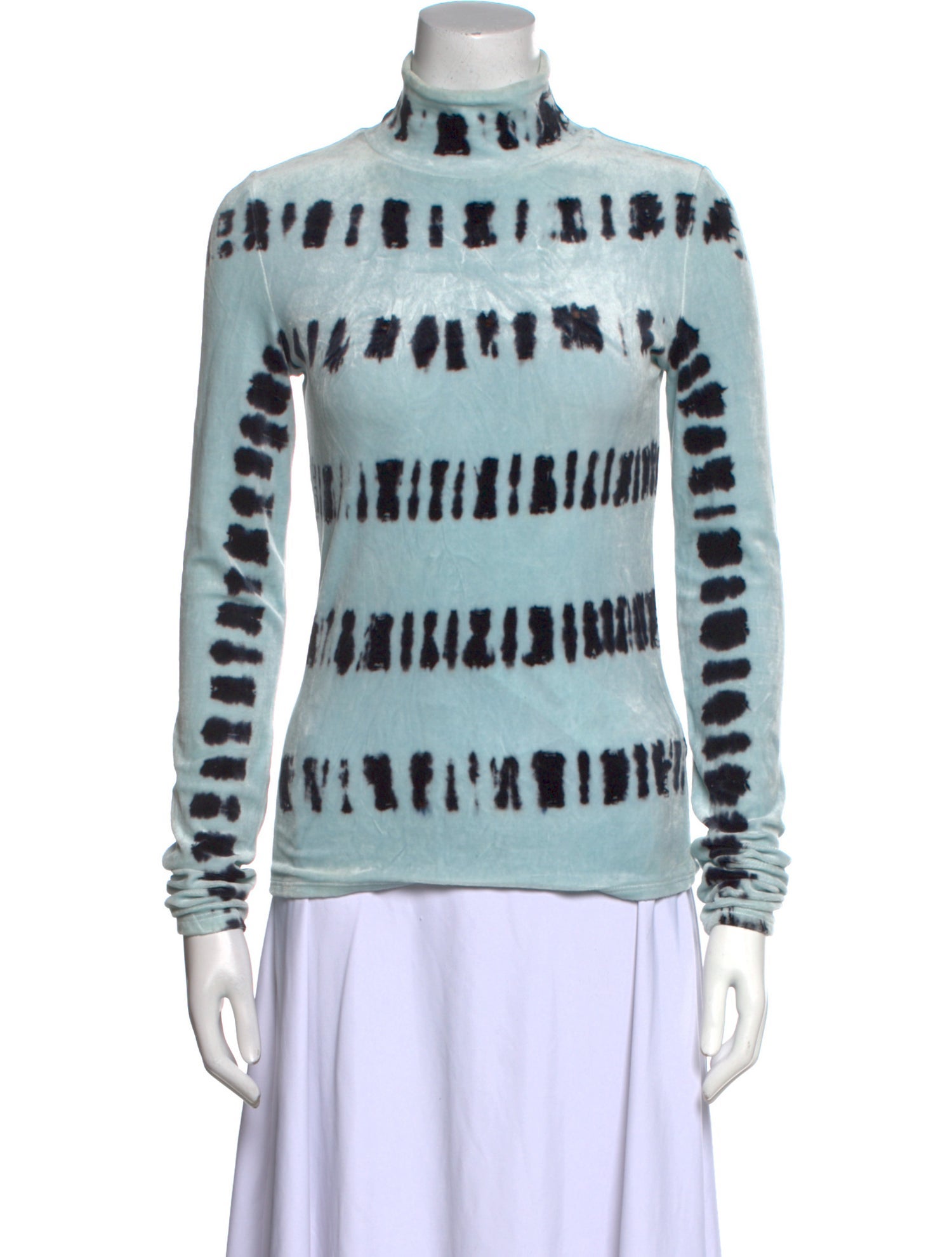 Proenza Schouler Tie-Dye Print Mock Neck Sweatshirt