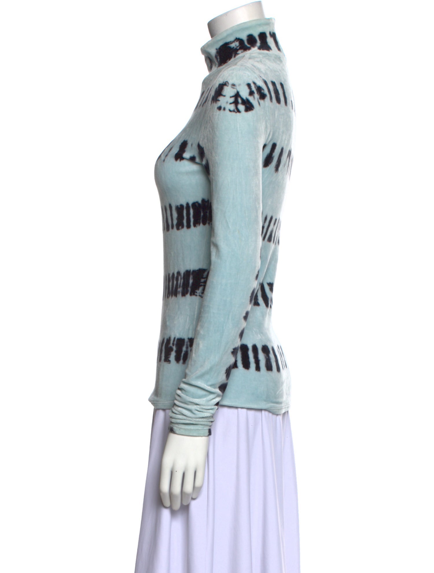 Proenza Schouler Tie-Dye Print Mock Neck Sweatshirt