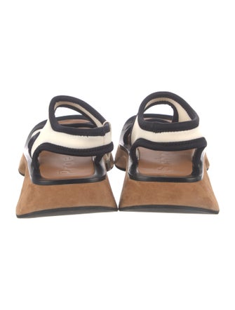 Proenza Schouler Neoprene Colorblock Pattern Slingback Sandals