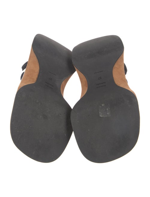 Proenza Schouler Neoprene Colorblock Pattern Slingback Sandals