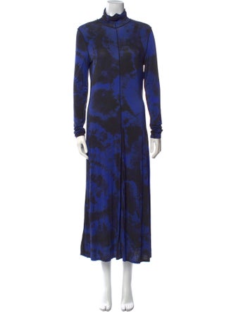 Proenza Schouler Tie-Dye Print Long Dress