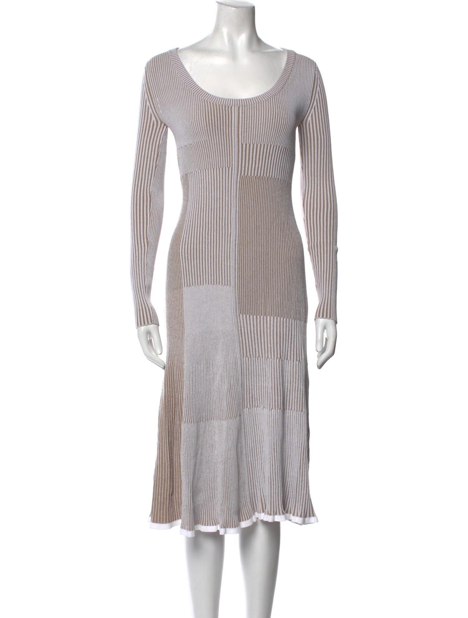 Proenza Schouler Striped Midi Length Dress