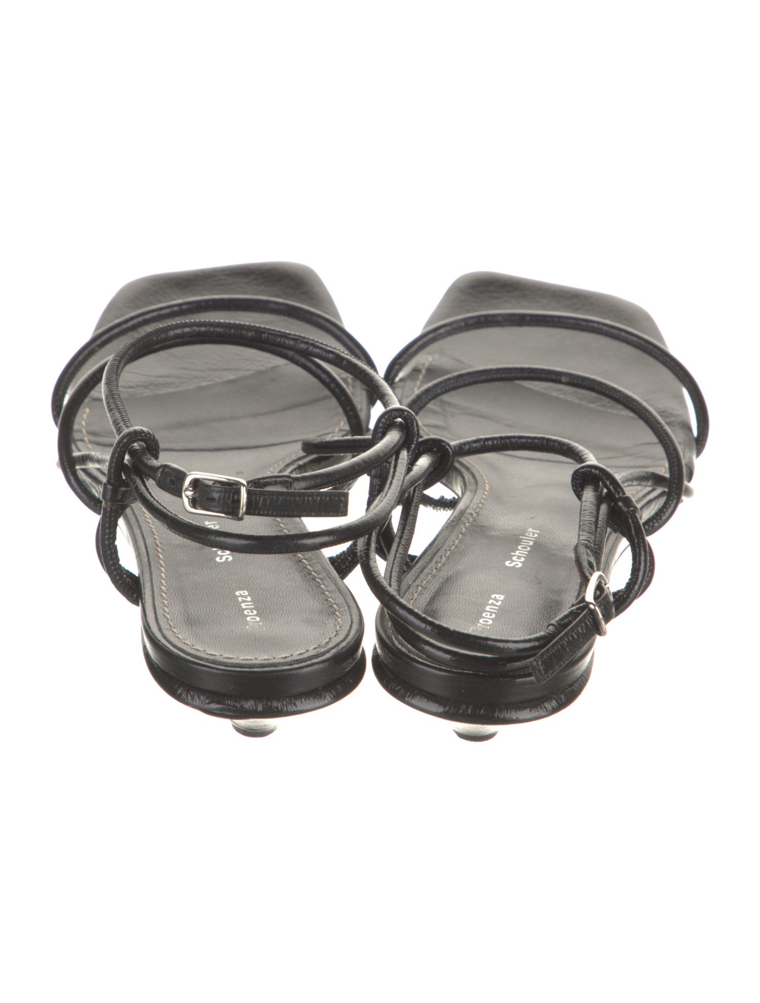 Proenza Schouler Leather T-Strap Sandals