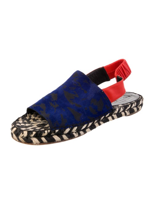 Proenza Schouler Suede Printed Slingback Sandals