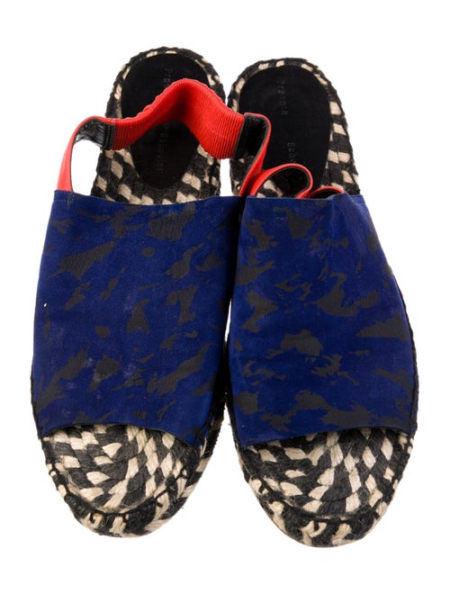 Proenza Schouler Suede Printed Slingback Sandals