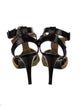 Proenza Schouler Leather Colorblock Pattern T-Strap Sandals