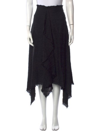 Proenza Schouler Raw-Edge Trim Midi Length Skirt
