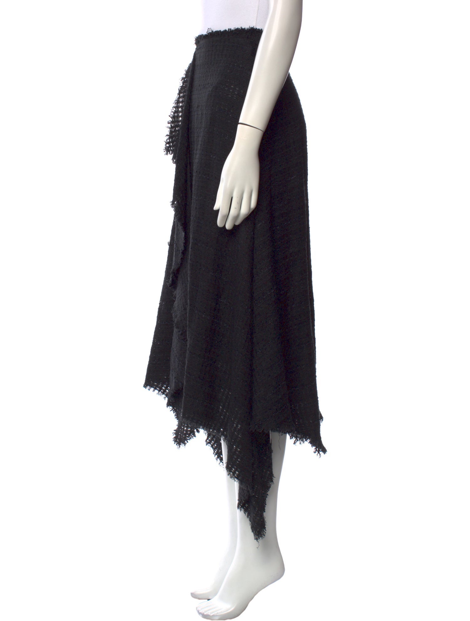 Proenza Schouler Raw-Edge Trim Midi Length Skirt