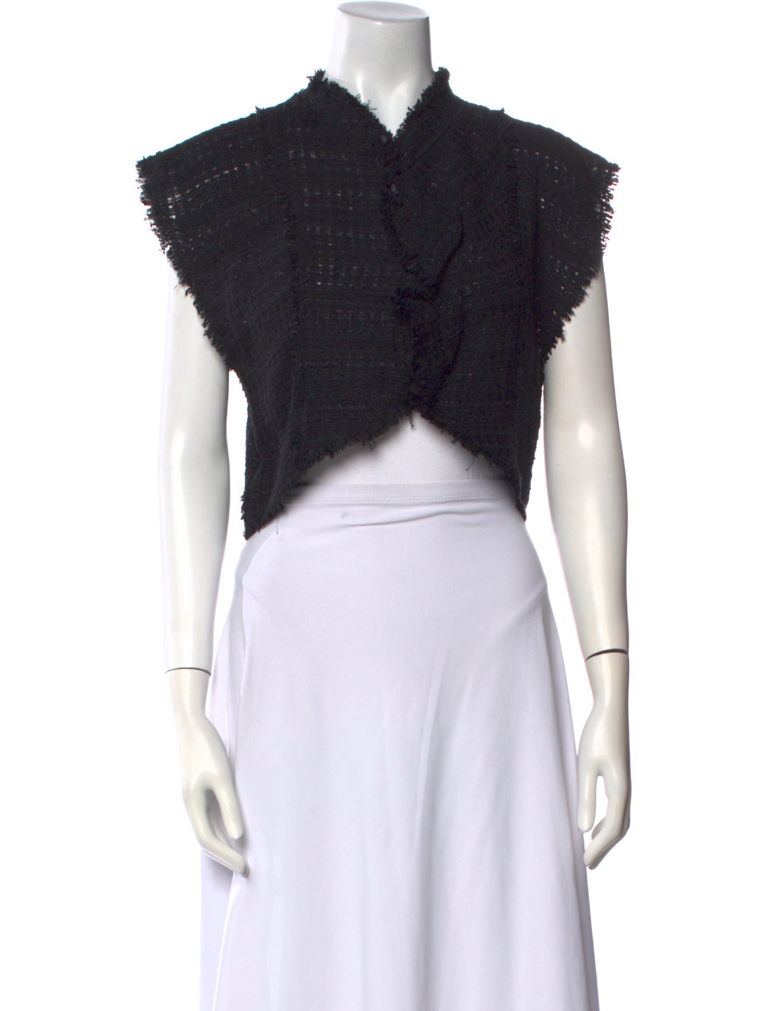 Proenza Schouler Mock Neck Short Sleeve Crop Top