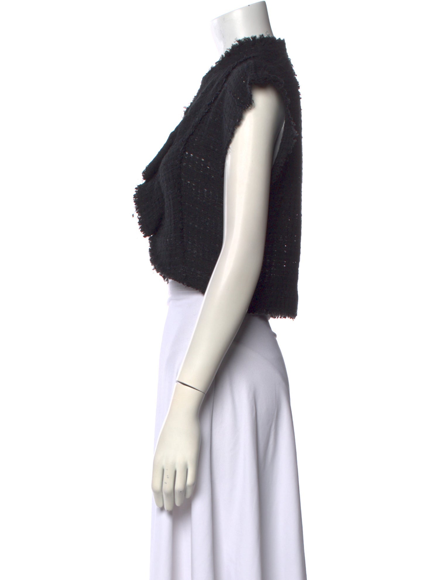 Proenza Schouler Mock Neck Short Sleeve Crop Top