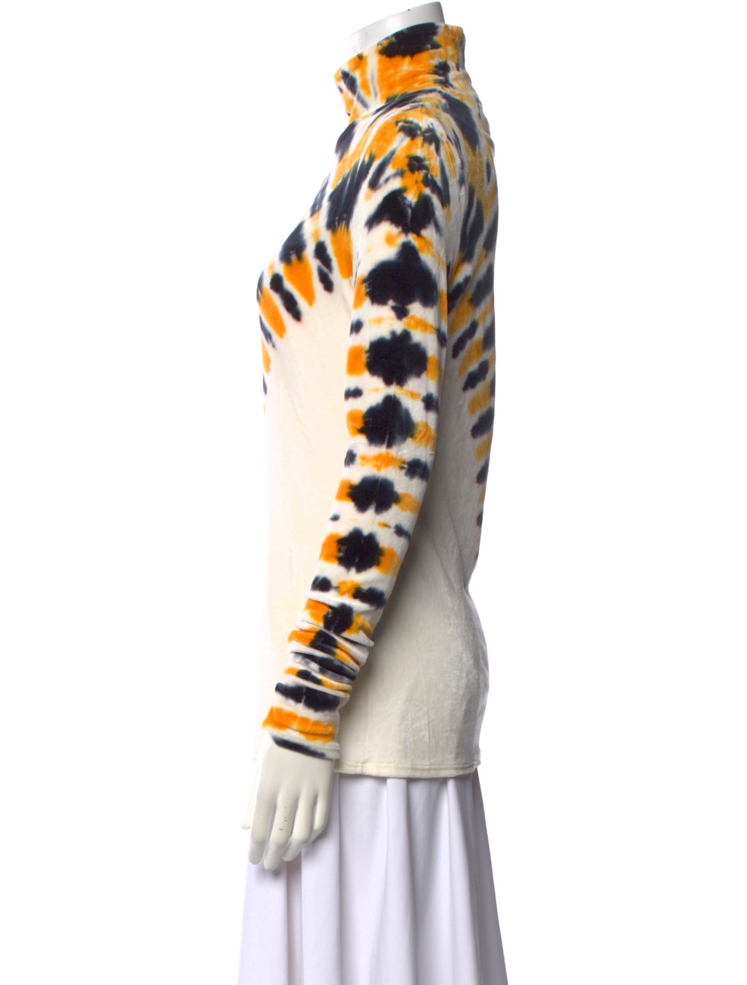 Proenza Schouler Tie-Dye Print Mock Neck Sweatshirt