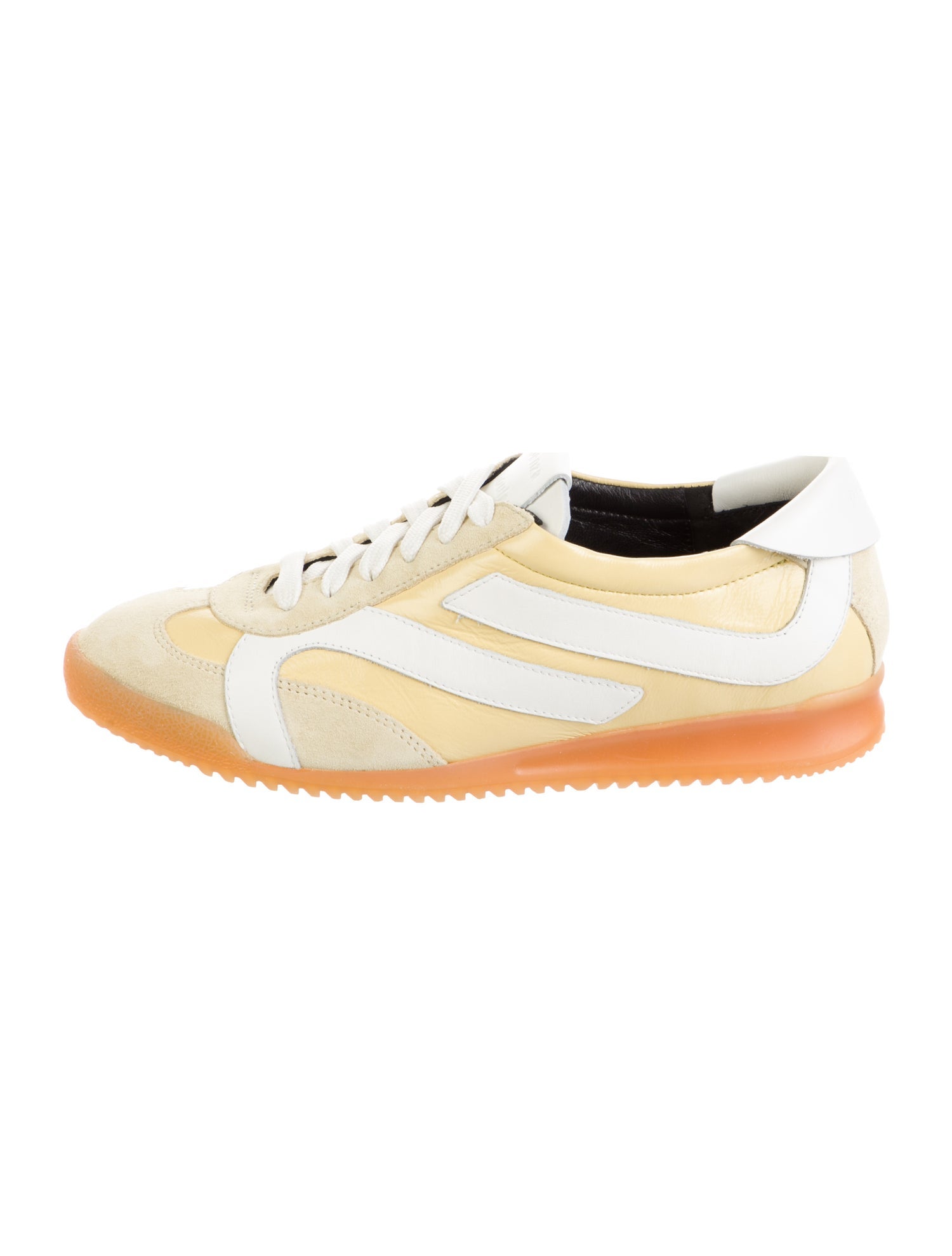 Proenza Schouler Leather Colorblock Pattern Sneakers
