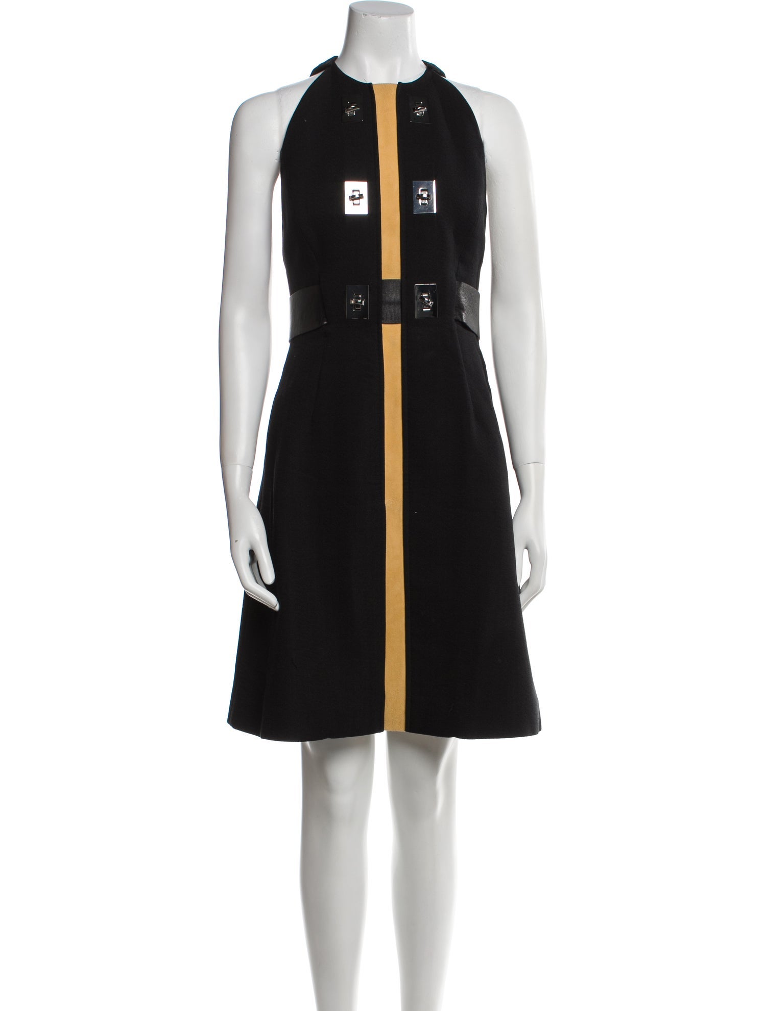 Proenza Schouler Colorblock Pattern Knee-Length Dress