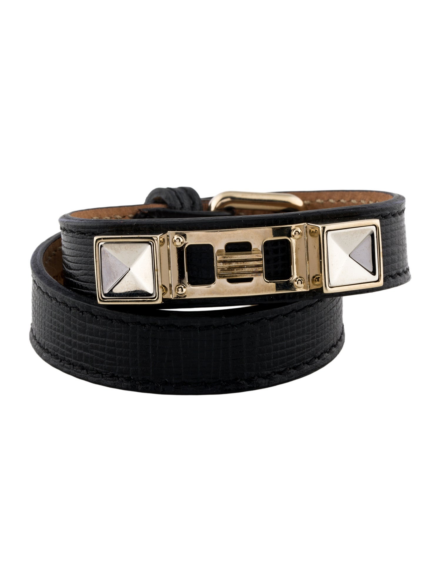 Proenza Schouler Leather Ps11 Linosa Double Wrap Bracelet