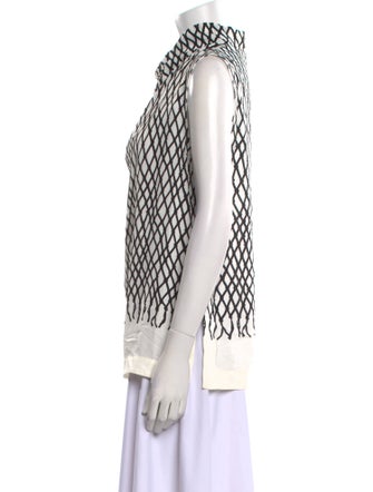 Proenza Schouler Printed Cowl Neck Top