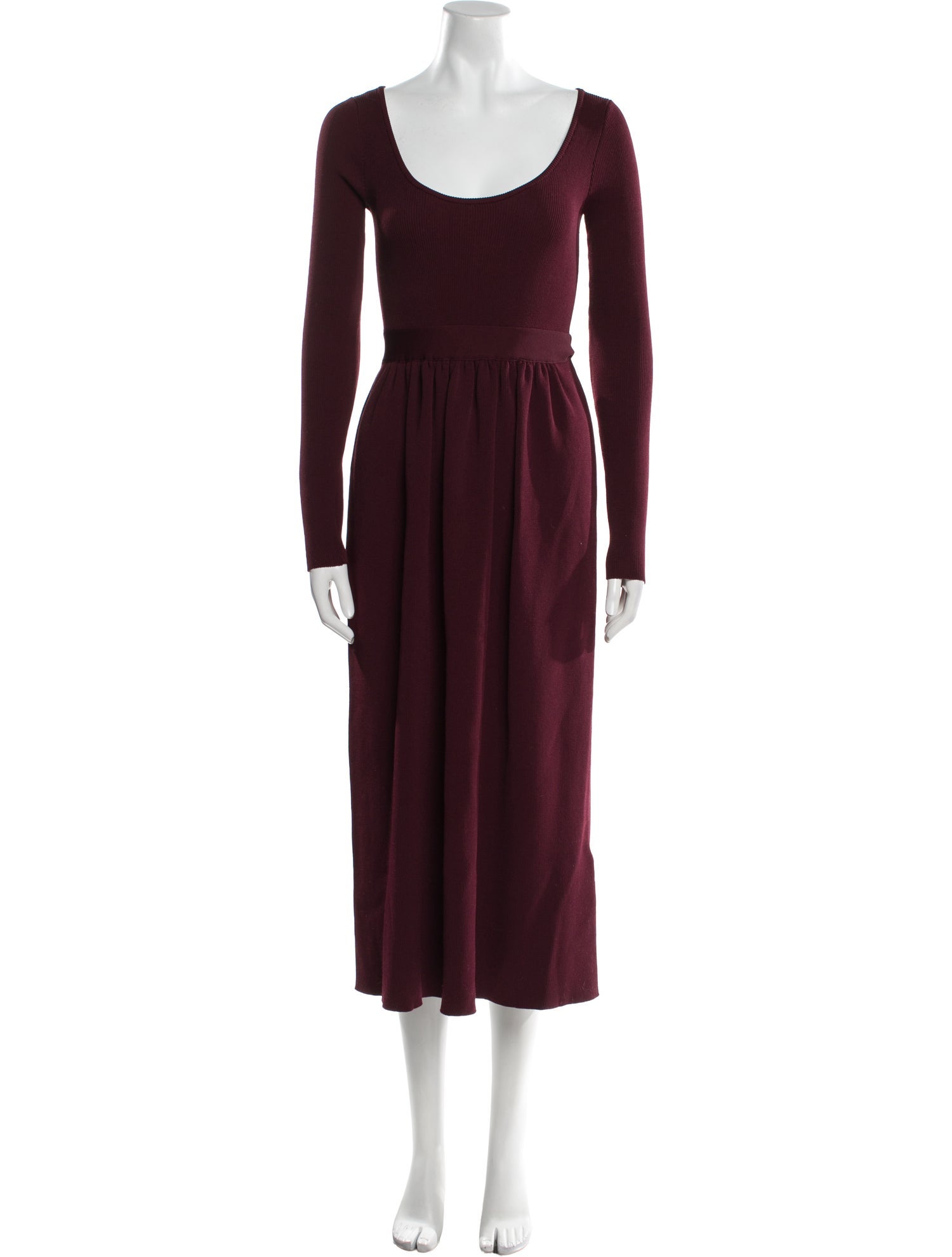 Proenza Schouler Scoop Neck Midi Length Dress