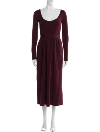 Proenza Schouler Scoop Neck Midi Length Dress