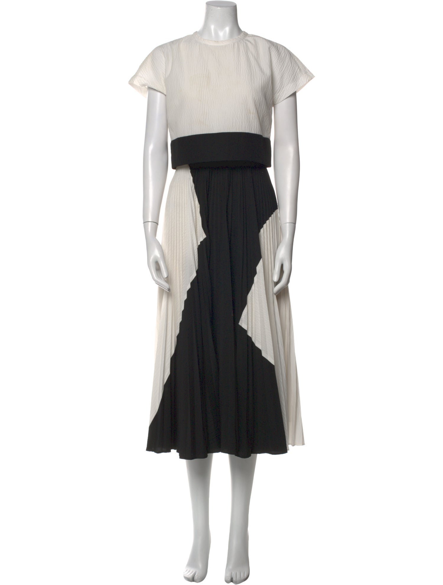 Proenza Schouler Colorblock Pattern Long Dress