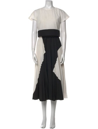 Proenza Schouler Colorblock Pattern Long Dress